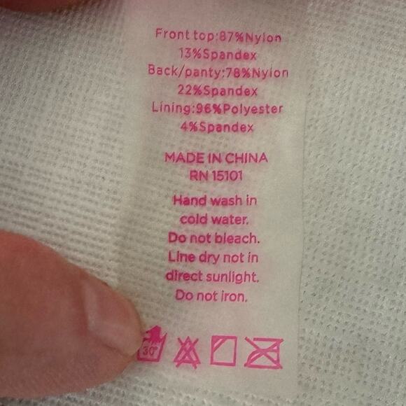 Lilly Pulitzer Blue Celestial Seas Ruched 1 Piece Swimsuit Size 8 Pink Green - Picture 9 of 10